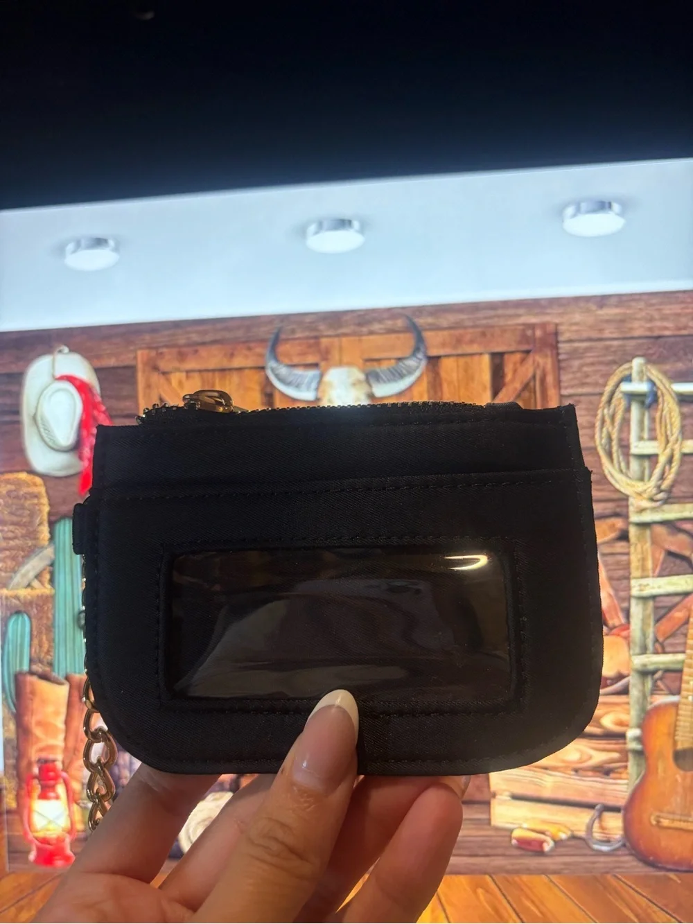 Western Floral Cowboy Boots & Hat Wristlet - Black